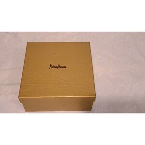 Neiman Marcus Gold Crocodile Embossed EMPTY Gift Box